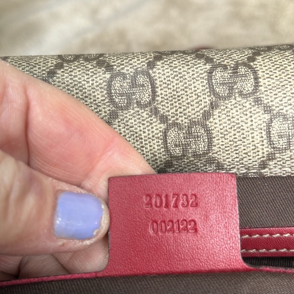 Gucci Messenger Bag, Very Rare, Coated Canvas, Red Leather Trim, Crossbody Strap - Picture 9 of 15